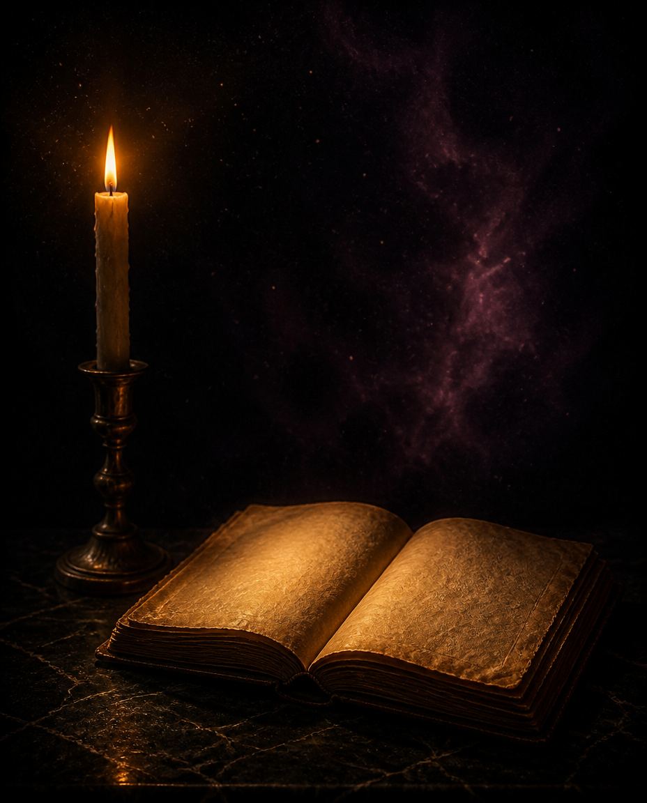 La Legge aperta alla luce di una candela, nello Studio Esoterico Cornelio